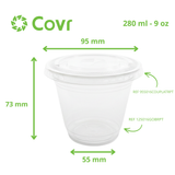 PET Plastic Dessert Pot 9 oz / 250 ml