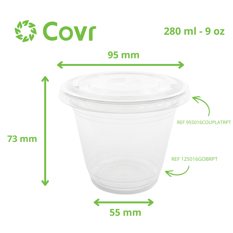 PET Plastic Dessert Pot 9 oz / 250 ml