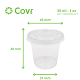 Sauspotje 1 oz / 30 ml met deksel