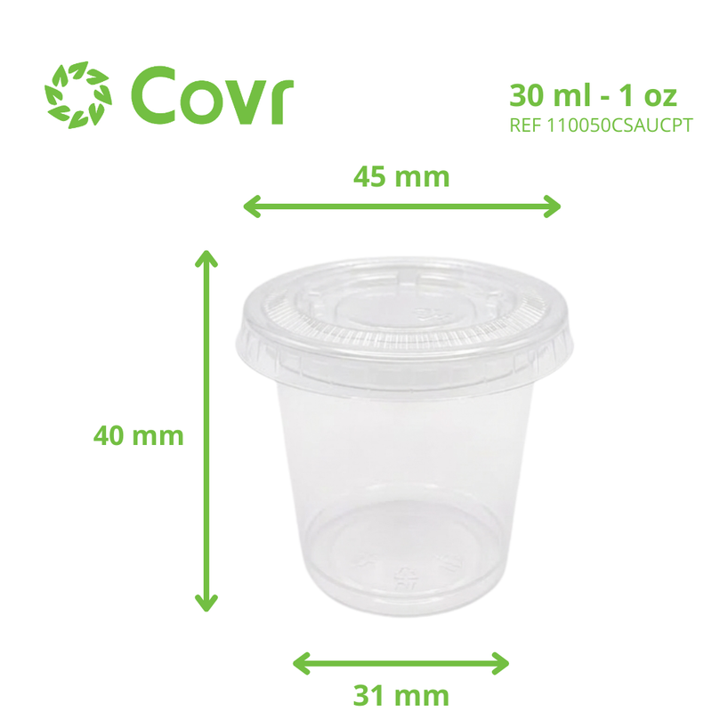 Sauspotje 1 oz / 30 ml met deksel