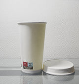 Couvercle dôme en carton blanc sans plastique 90 mm (1000 unités)