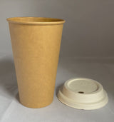 Gobelets carton kraft 50 cl / 16 oz - 300 + 18 g/m²