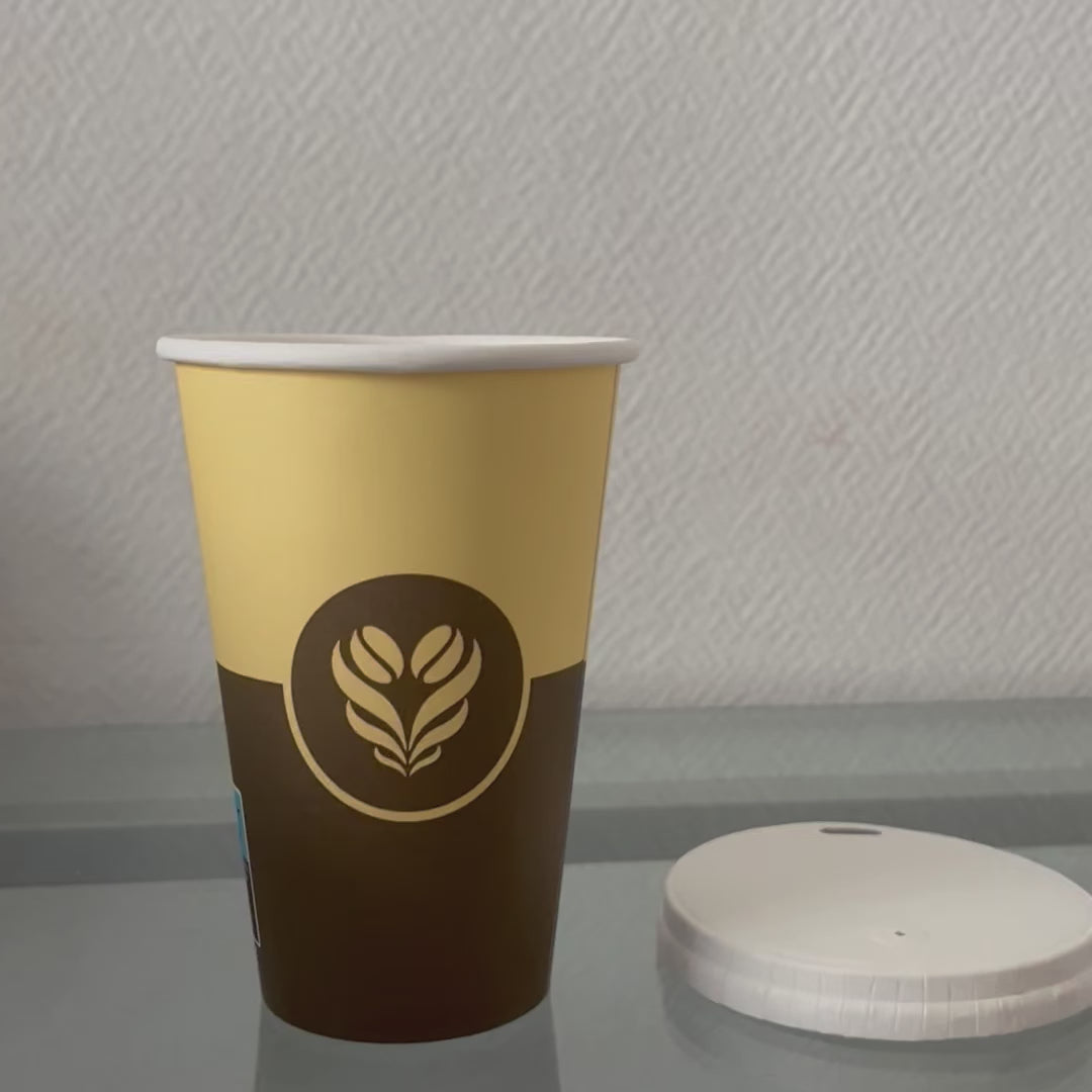 Gobelets Décor Barista 33 cl - 12 oz - 280 + 18 g/m²