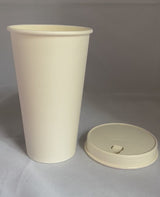 Gobelets carton blancs 60 cl / 20 oz - 300 + 18 g/m²