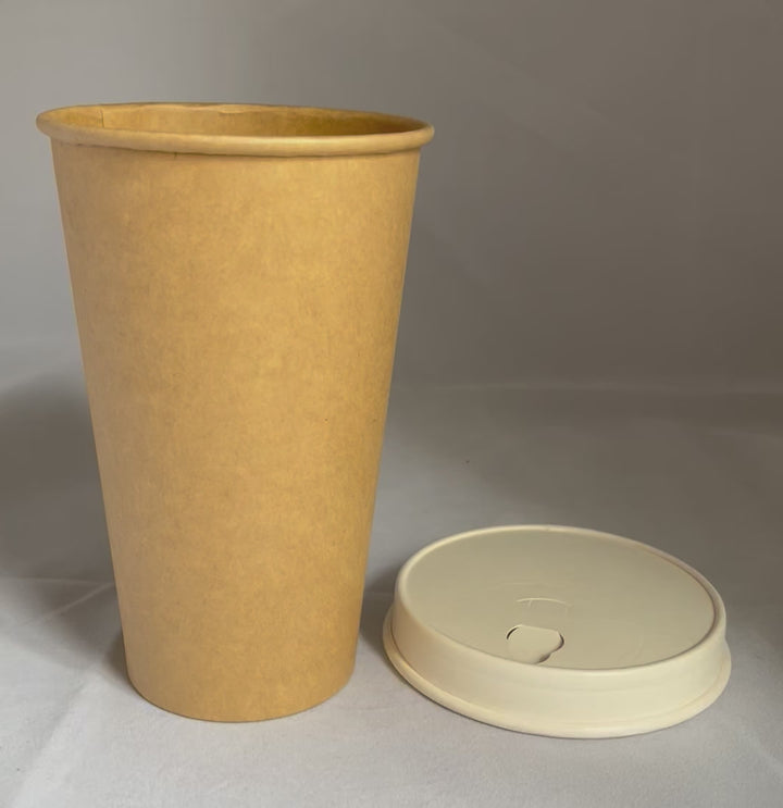 Gobelets carton kraft 50 cl / 16 oz - 300 + 18 g/m²