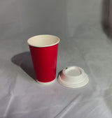Gobelets carton rouges 33 cl / 12 oz boissons froides - 12 + 260 + 15 g/m²