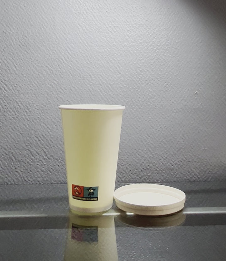 Gobelets carton blancs 33 cl / 12 oz - 235 + 18 g/m²