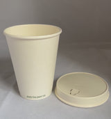 Gobelets Carton blancs sans plastique 40 cl - 14 oz (1000 unités) - 300 g/m²