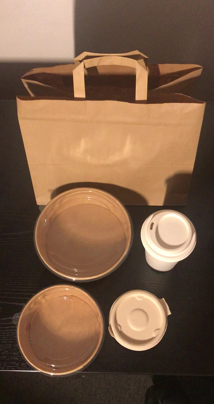 Sacs 32+22x25 cm en papier Kraft brun 80 gr (250 unités)