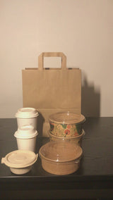 Sacs 26+14x30 cm en papier Kraft brun 80 gr 