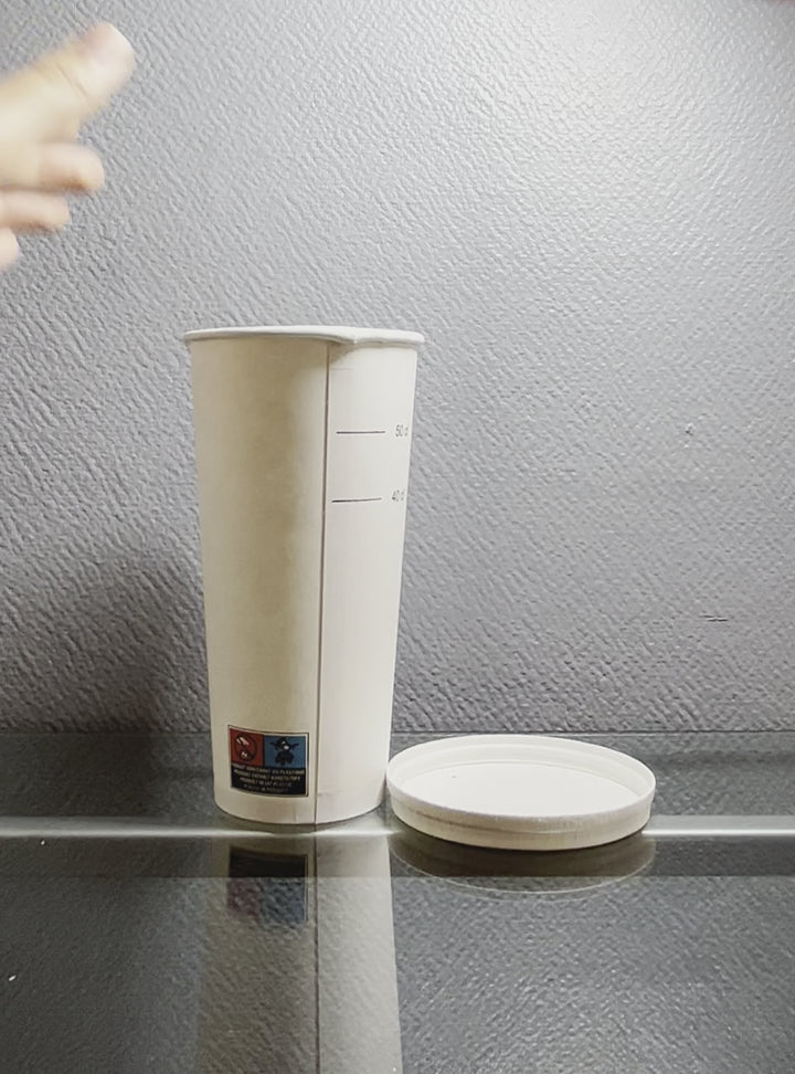 Gobelets carton blancs 65 cl / 22 oz - 300 + 18 g/m²