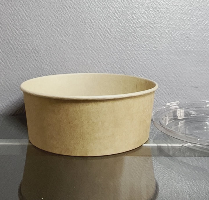 Couvercles rPET pour bols kraft/saladiers 1100ml/1300 ml (300 unités)