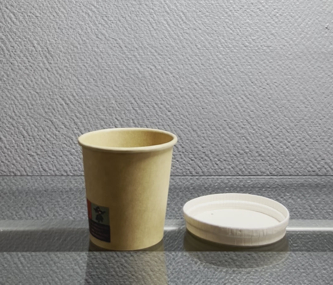 Gobelets carton kraft 10-12 cl 4 oz - 230 + 18 g/m²