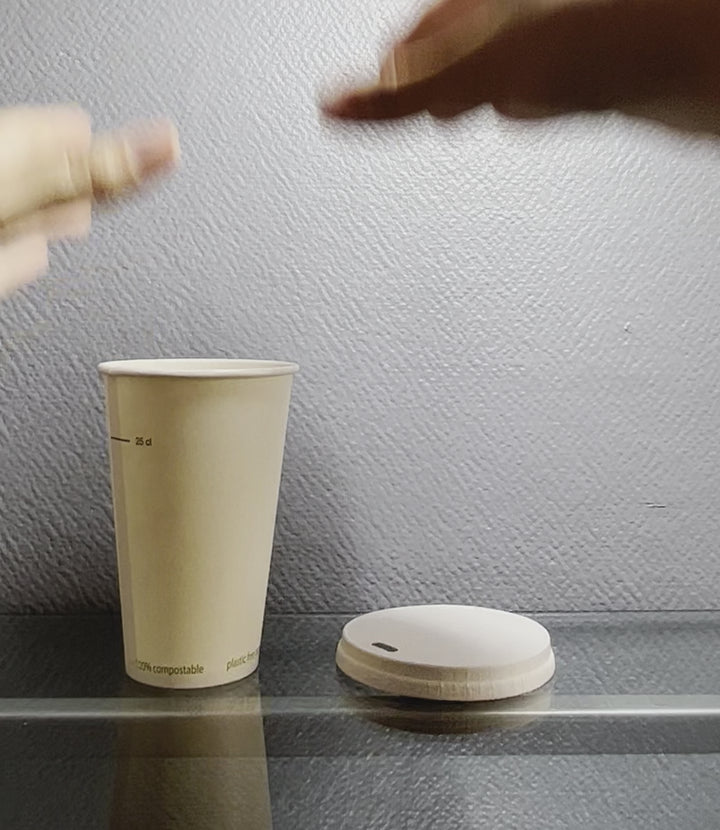 Gobelets Carton Sans Plastique 33 cl / 12 oz - 255 g/m²