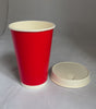 Gobelets carton rouges 33 cl / 12 oz boissons froides - 12 + 260 + 15 g/m²