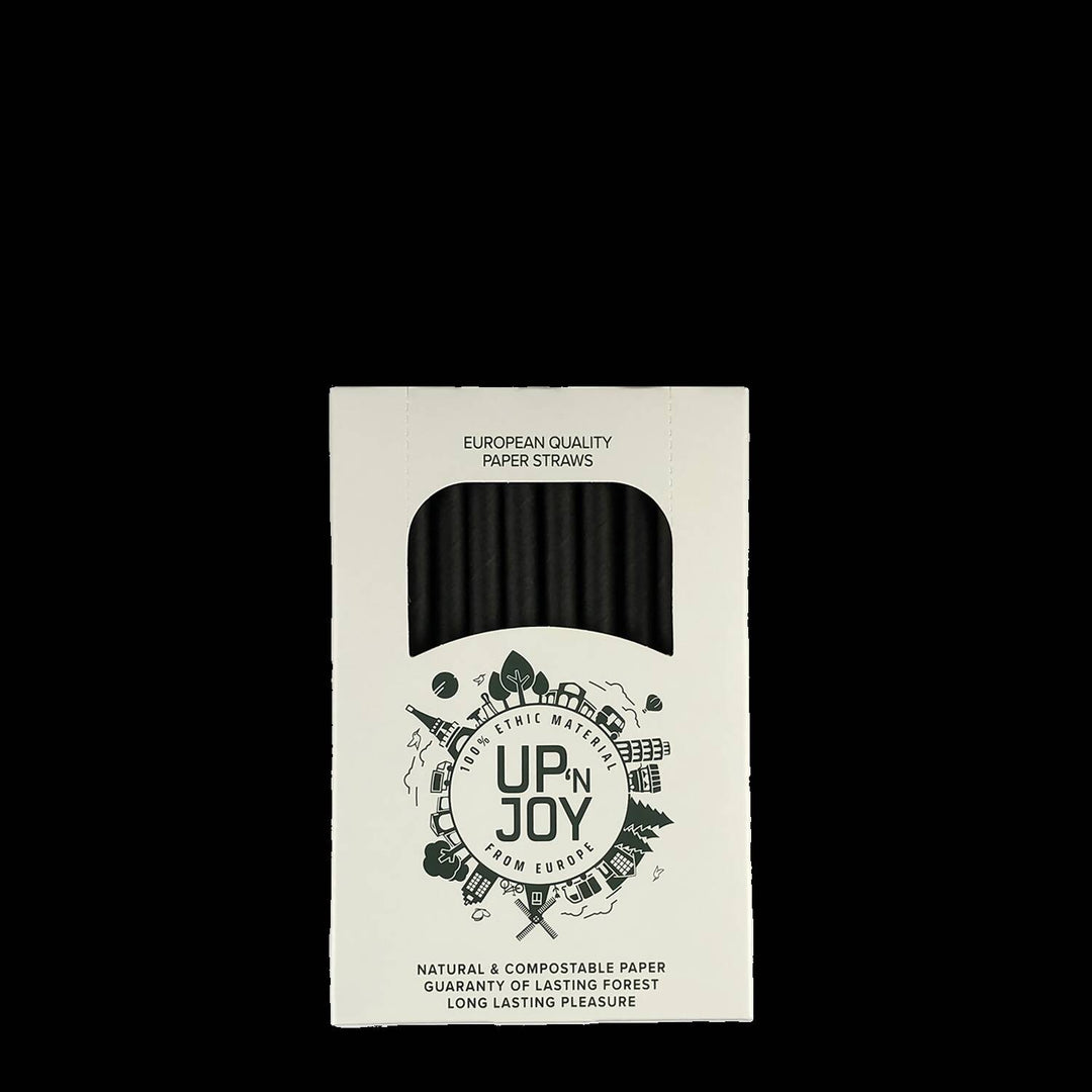 32 boites de 140 pailles Cocktail en papier noir = 4.480 pièces | 8 mm x 145 mm| Fabriquées en Autriche