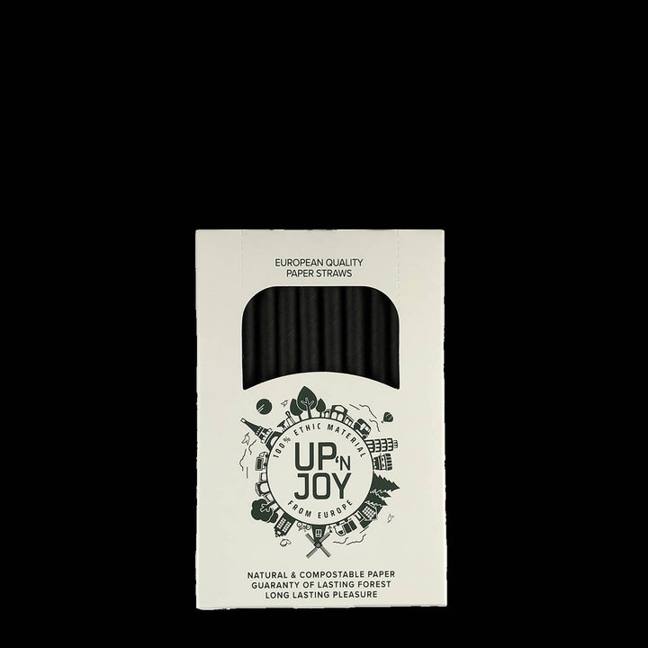 32 boites de 140 pailles Cocktail en papier noir = 4.480 pièces | 8 mm x 145 mm| Fabriquées en Autriche