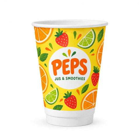 Gobelets carton personnalisés Double Paroi 30 cl / 12 oz