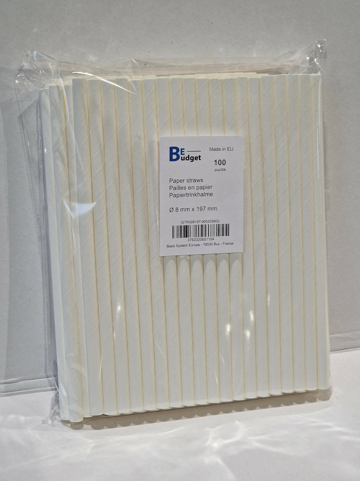 Palette de 144 000 pailles en papier | 8 mm x 197 mm| Fabriquées en Europe