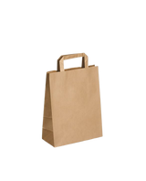 Sacs 22+10x28 cm en papier Kraft brun 80 gr (250 unités)