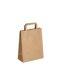 Sacs 22+10x28 cm en papier Kraft brun 80 gr (250 unités)