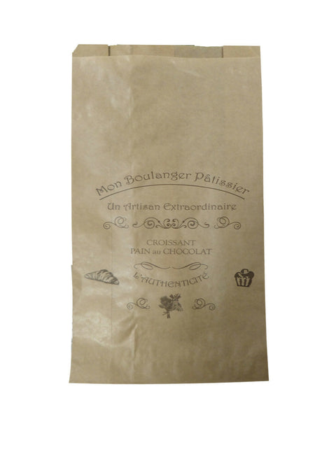 Sac croissant N°106 35gr blanc ou brun imprimé 170+70x360 (1000 unités)