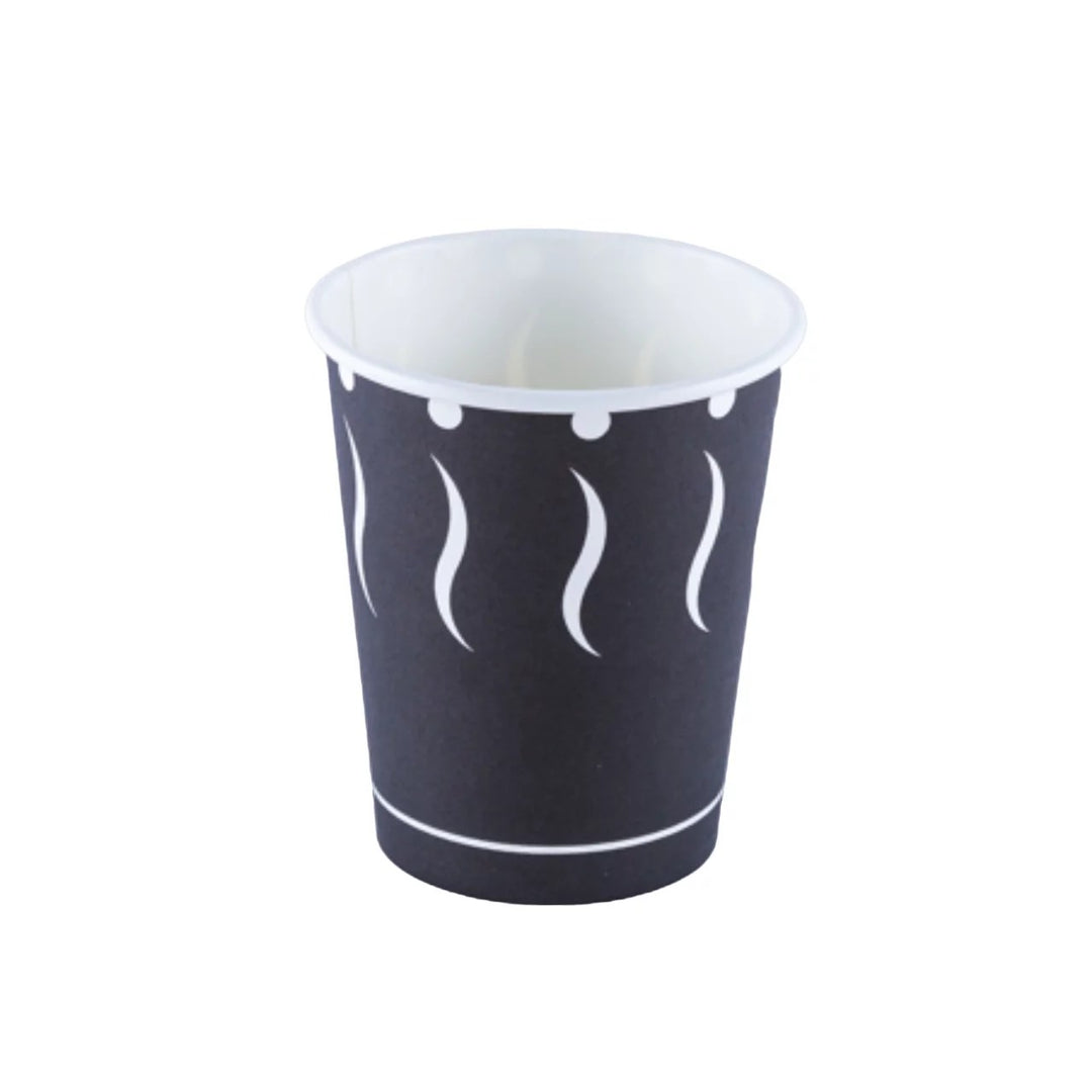 Gobelet Papier imprimé noir 24cl / 8oz (1000 unités)