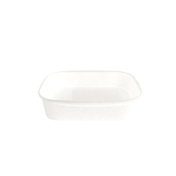 Bol kraft rectangulaire blanc 500 mL 17,3x12,1x4,1 (300 unités)