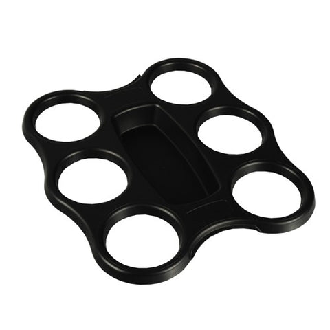 Plateaux de service, PS 22,4 cm x 24,4 cm x 2,4 cm noir pour 6 gobelets (36 unités)