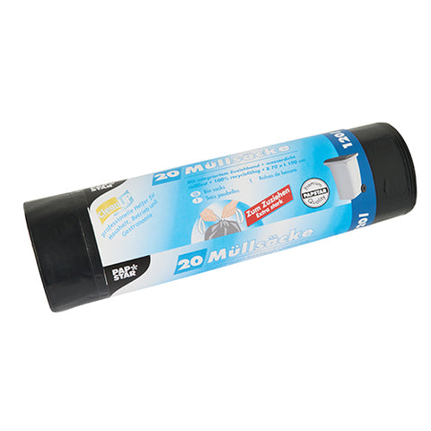 Sacs poubelle lien de fermeture. LDPE 120 l 100 cm x 70 cm noir (180 unités)