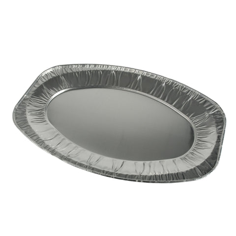 Plat de service en aluminium ovale 43 cm x 29 cm (30 unités)