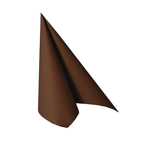 Serviettes "ROYAL Collection" pliage 25 cm x 25 cm marron