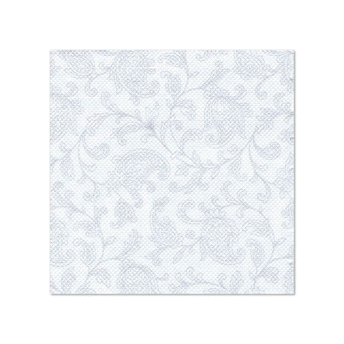 Serviettes "ROYAL Collection" pliage 25 cm x 25 cm blanc "Ornaments" 