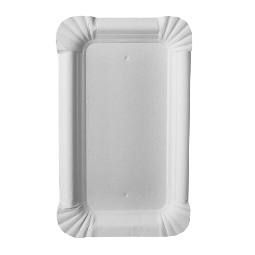 Assiettes. carton "pure" rectangulaire 9 cm x 15 cm blanc