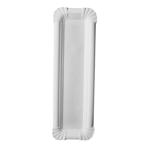 Assiettes. carton "pure" rectangulaire 6.5 cm x 22 cm blanc 