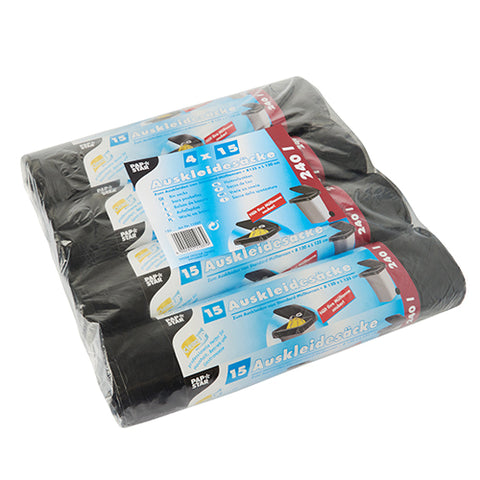 Grand sacs poubelle 240 l 135 cm x 120 cm noir (240 unités)