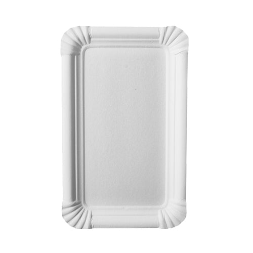 Assiettes. carton "pure" rectangulaire 11 cm x 17.5 cm blanc
