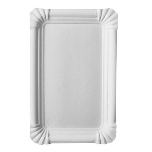Assiettes. carton "pure" rectangulaire 13 cm x 20 cm blanc 