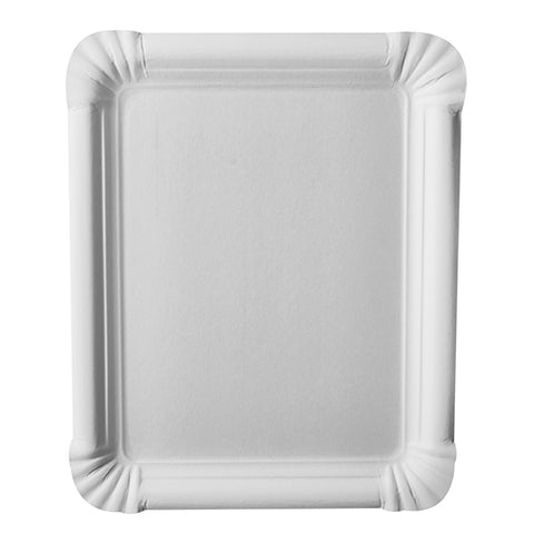 Assiettes. carton "pure" rectangulaire 16.5 cm x 20 cm blanc