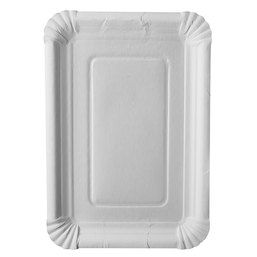 Assiettes. carton "pure" rectangulaire 18 cm x 26 cm blanc