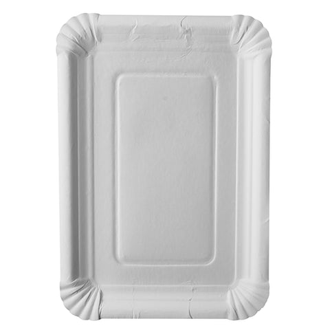 Assiettes. carton "pure" rectangulaire 18 cm x 26 cm blanc