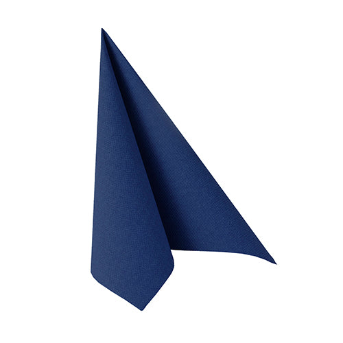 Serviettes "ROYAL Collection" pliage 25 cm x 25 cm bleu foncé