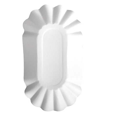 Coupelles. carton "pure" ovale 10.5 cm x 20 cm x 3.5 cm blanc (1000 unités)