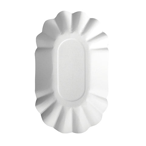 Coupelles. carton "pure" ovale 9 cm x 16 cm x 3 cm blanc (1000 unités)