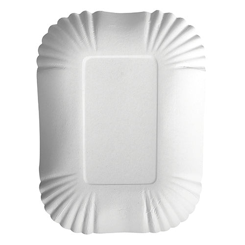 Coupelles. carton "pure" rectangulaire 13 cm x 17.5 cm x 3 cm blanc (500 unités)