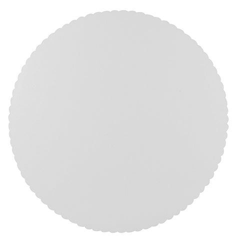 Sous tartes. carton "pure" rond Ø 30 cm blanc avec bord dentelé (500 unités)