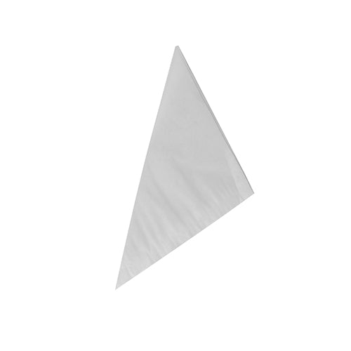 Cornets en papier parchemin artificiel avec ficelle de jonction 19 cm x 19 cm x 27 cm blanc volume 125 g. anti-graisse (1000 unités)