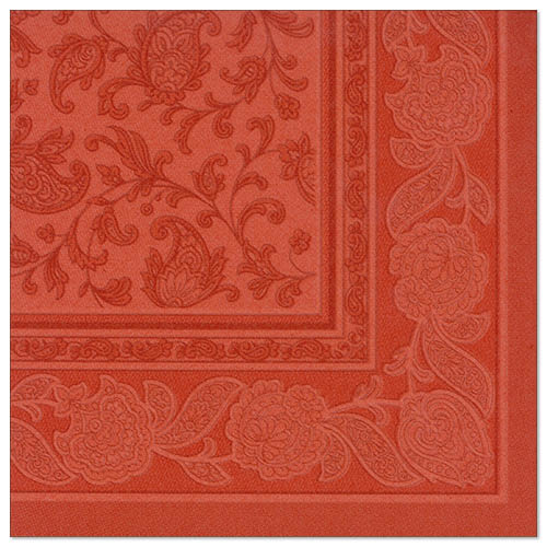 Serviettes "ROYAL Collection" pliage 40 cm x 40 cm terracotta "Ornaments"
