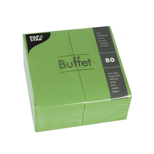 Serviettes. 2 plis pliage 1/8 33 cm x 33 cm olive