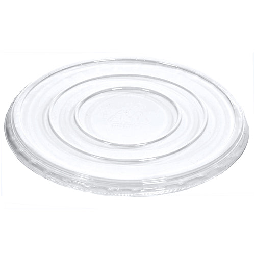 Couvercles pour bols à salade. R-PET rond Ø 18 cm · 1.5 cm transparent (300 unités)